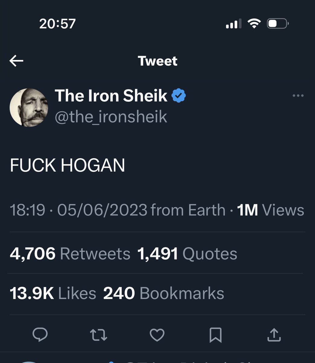 DamianDemented's tweet photo. One of the greatest (and most beloved) villains ever.
Even cursing Hogan right to the end.
#RIPSheik
#RIPIronSheik https://t.co/g1iYj5xSue