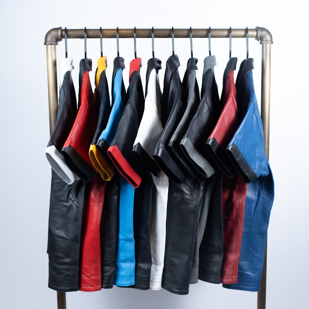 LddLeather's tweet photo. First look at the current color range.  Sizing XS-4XL
Schedule you're fitting today! 
Email:
ldd.leather@gmail.com https://t.co/iRwtT4kofr
