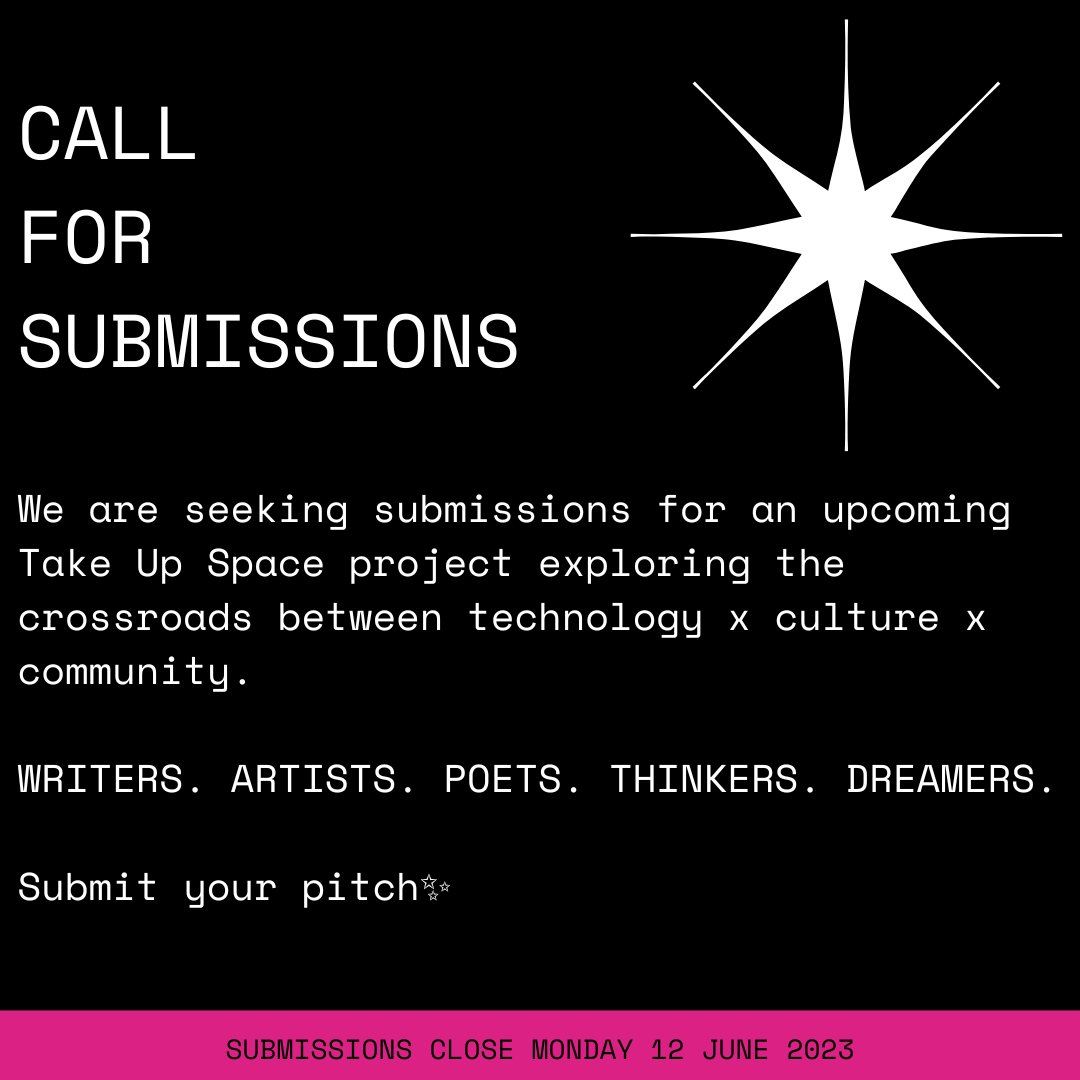 Calling all writers, artists, poets, thinkers, dreamers.

We're co-creating something at the crossroads of tech x culture &amp; community.

Want in? Comment✨