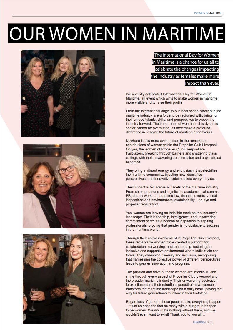 propellerists's tweet photo. So many amazing #WomeninMaritime @WomenInMaritime @WISTAUK @WISTAInt You make everything happen! @sue_hen @lin_cotton @StoneMarineShip @mcwattlou @Rina_Sowler @KaparakiAnna @SeawaysPsych #leadingedge is out now https://t.co/2i0bZSU8oc #maritime #liverpool #shipping https://t.co/ZAXheYdwhL
