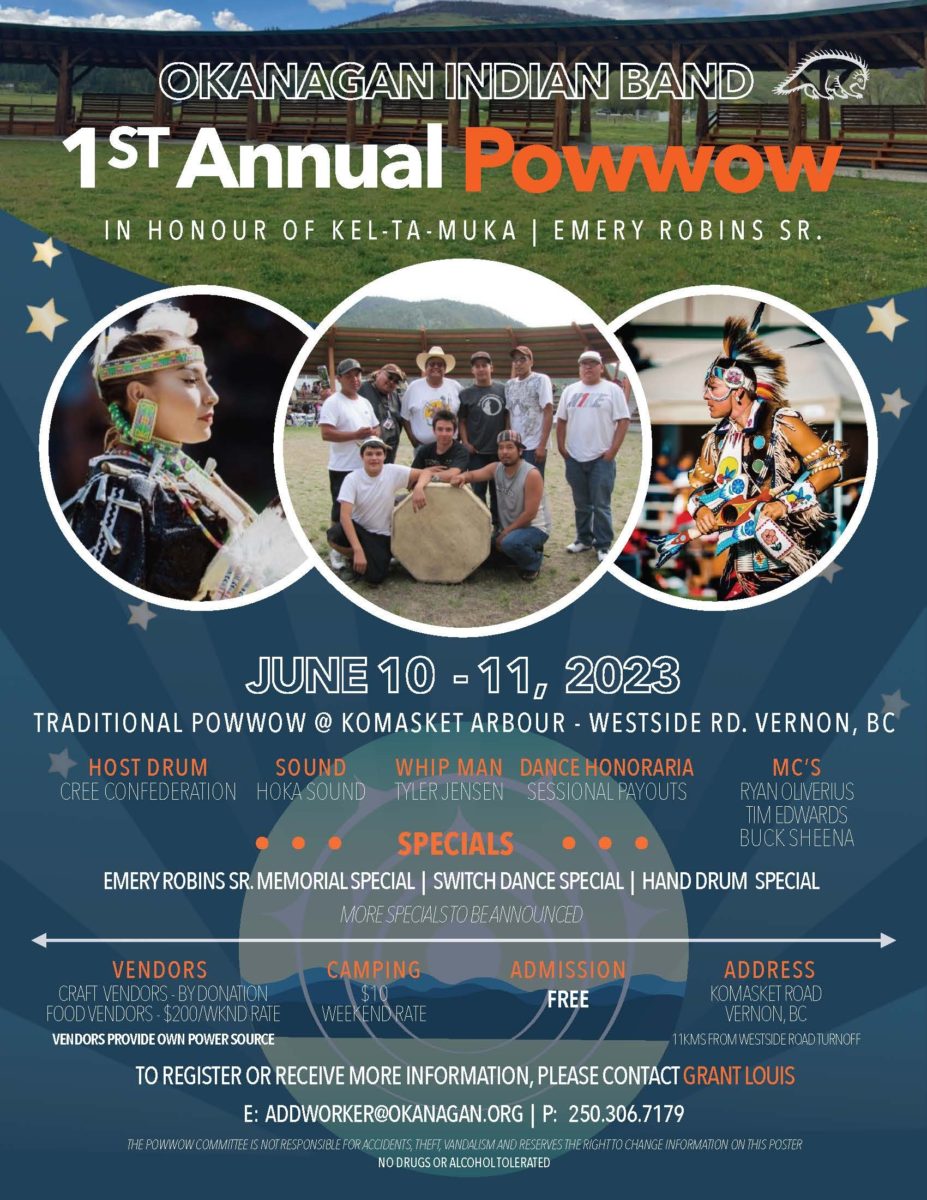 vernoniss's tweet photo. This weekend is Okanagan Indian Band's 1st Annual Powwow! There will be an incredible lineup of performers, craft and food vendors, and more. https://t.co/GnLijWKlOg