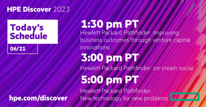 FlySparge's tweet photo. 'Pathfinder is our strategic investment program with emerging leaders that unlock future technology value. Listen to how VC investment pilot the next wave of edge to cloud innovation at #HPEDiscover 2023 starting June 20!' https://t.co/zgHHb6dv9U