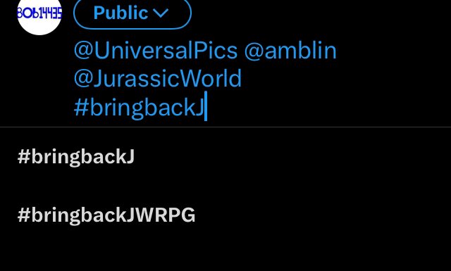 @UniversalPics @amblin @JurassicWorld 
It’s beginning to autofill…
👀👀👀
#bringbackJWRPG