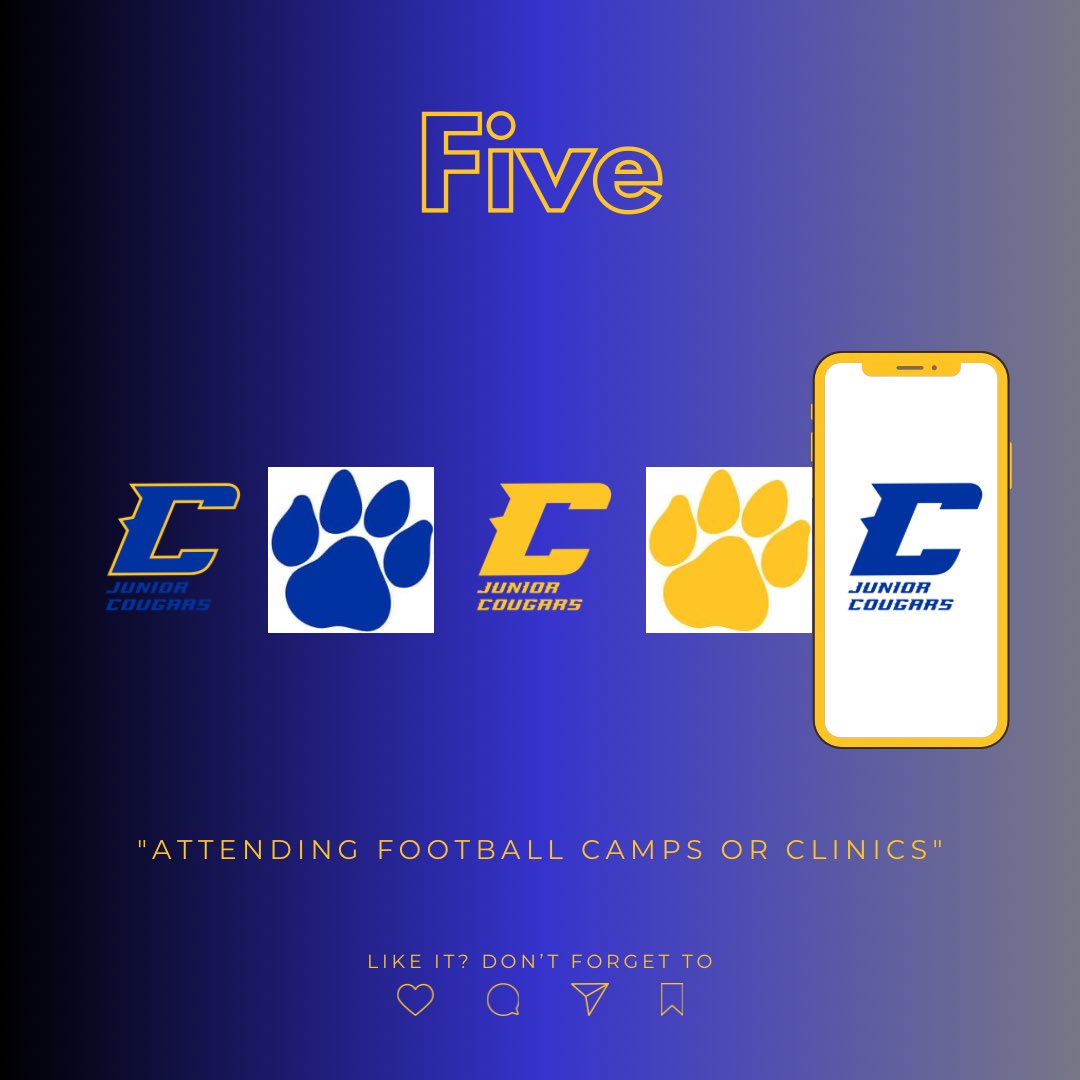 JuniorCougar's tweet image. Unlock Your Full Potential: Tips for Dominating the Off-Season as an Athlete. - Attend a football clinic
#offseasontips #football #jrcougars #hoochfootballisback