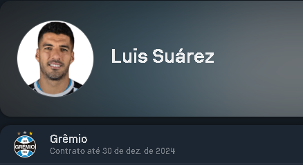 sofascoregremio's tweet photo. @1Nedicr56 @SofascoreBR @Gremio O contrato do Luis Suárez vai até o dia 30/12/2024. https://t.co/8FdwFEUqQG