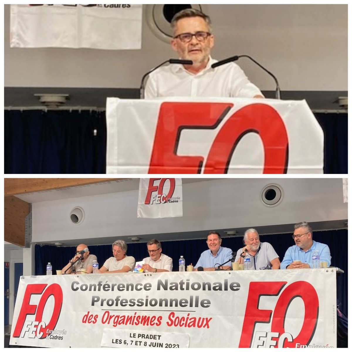 Aujourd'hui à la Conférence Professionnelle de la section fédérale de organismes sociaux de la <a href="/FECFO/">Fédération des Employés et Cadres FO</a> avec les militants <a href="/force_ouvriere/">force_ouvriere</a> de toute la France qui défendent les salariés et la #SecuriteSociale et en saluant le départ du SG Laurent Weber, militant #FO de la #Secu