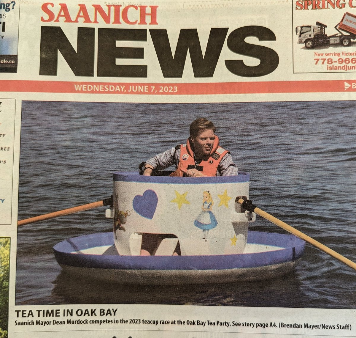 Great photo, @Dean_Murdock! And for a good cause.👍👏
#Saanich #MuniPoli