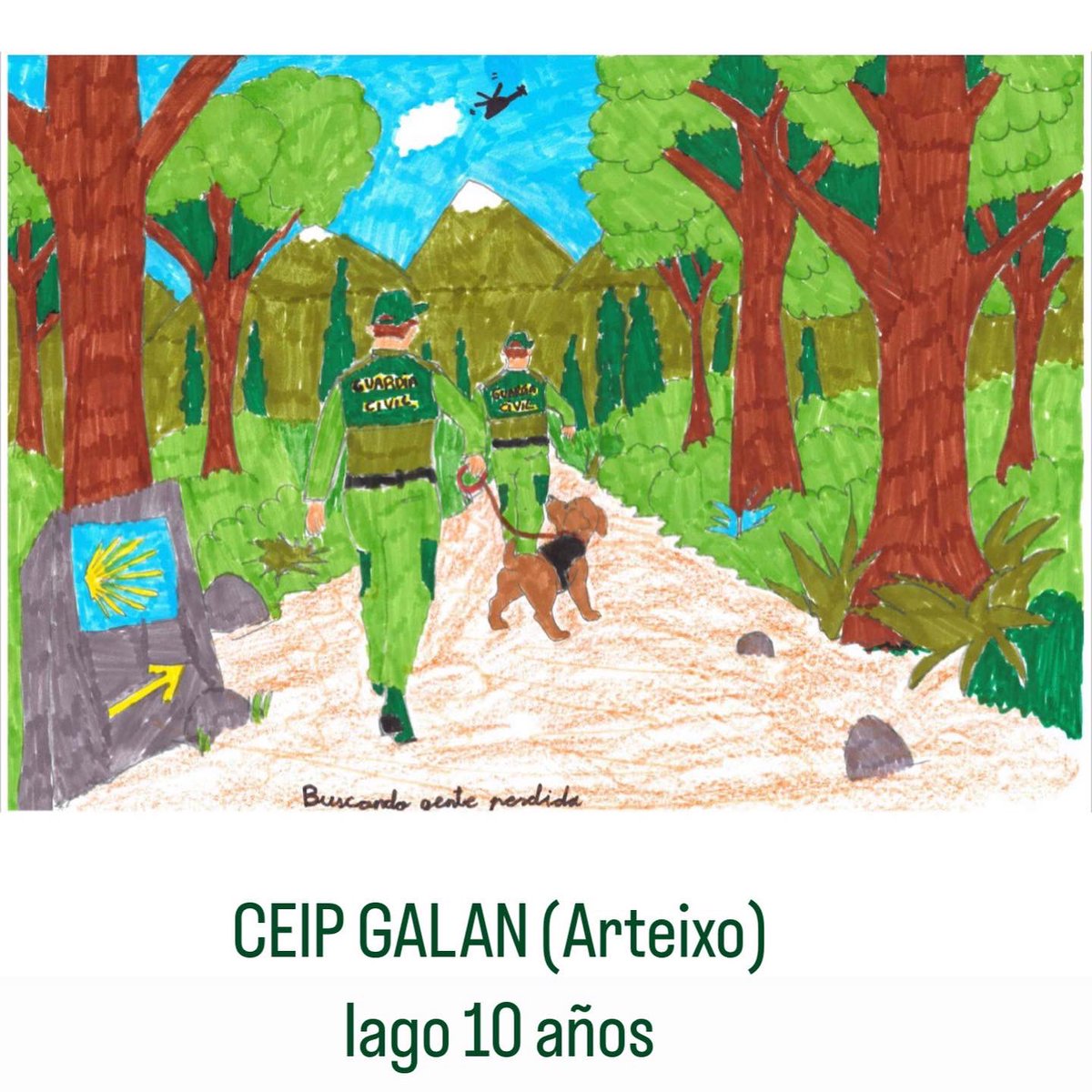 GCivilCoruna's tweet image. 🗳️TODOS A VOTAR Concurso de dibujo escolar. “50 aniversario del servicio aéreo de la Guardia Civil” 

Estos 7 dibujos son los finalistas, elige tu favorito 🤩