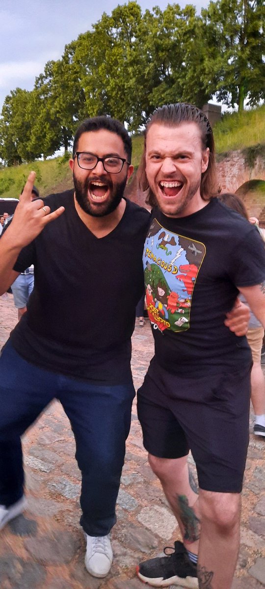 Iconic voice, beautiful hair, and an amazing taste in music. I just ran into <a href="/Quickshot/">Trevor Henry</a> at a Tenacious D concert in Berlin.

He was super friendly and humble. Truly an OG!!