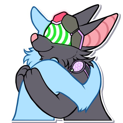 Hypno_scrunkly's tweet photo. You know I had to get a sticker pack for Gaze the Ai hypnotist ~🌀

Thank you again for letting me commission you @Divine_Tofu https://t.co/5tpam0L0Bi