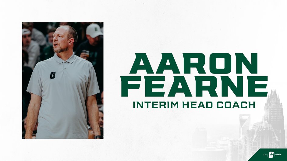CharlotteMBB's tweet photo. Fearne Named Charlotte's Interim Men's Basketball Coach

🔗» https://t.co/2zw3DnbbLn https://t.co/zf9iaqKumS