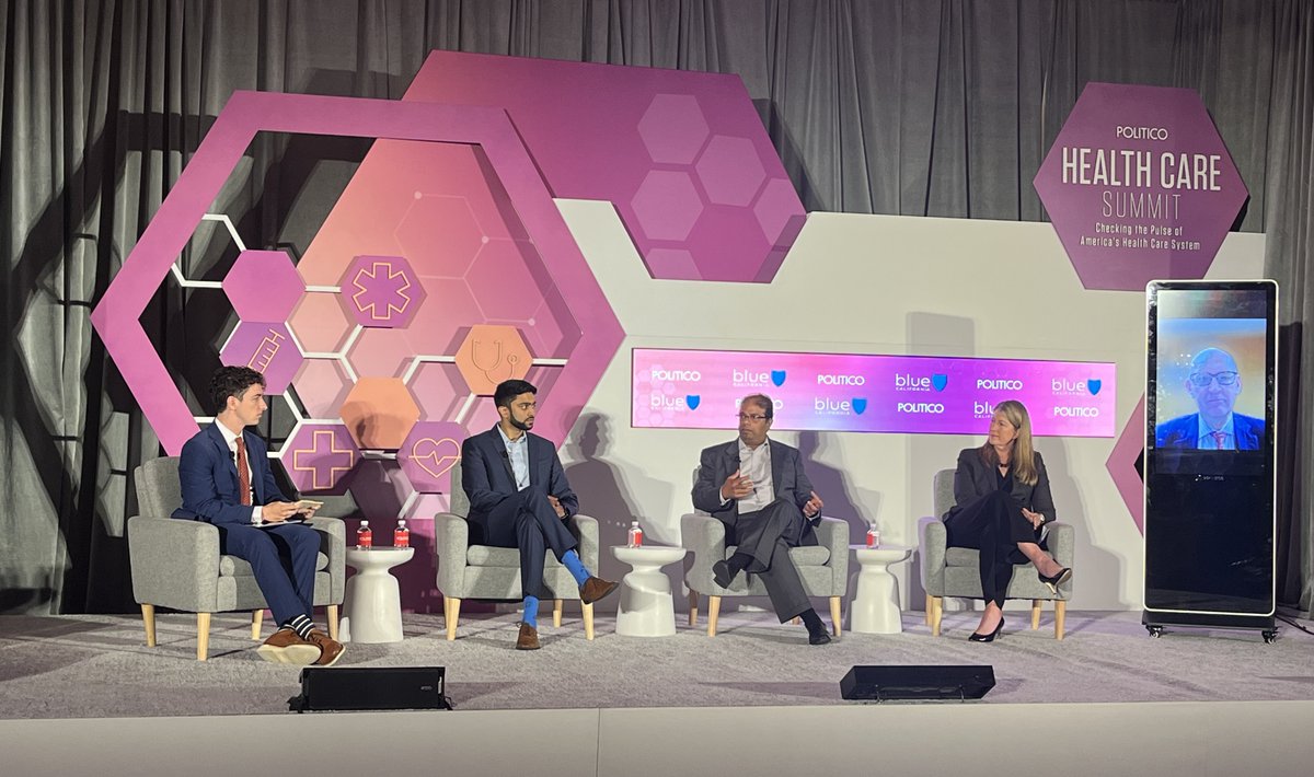 Today, at @politico’s Health Care Summit, our very own @_bakulpatel joined executives from @PalantirTech, @MayoClinic, and @moderna_tx to discuss #AI’s impact on healthcare. He also spoke about our responsible health #AI practices. Find them here: goo.gle/3oPcmjW