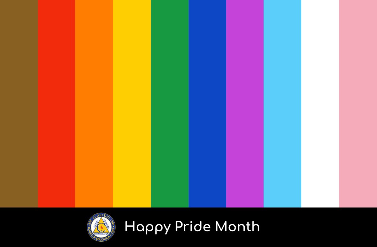 Happy Pride Month to all of our LGBTQ+ students, staff, parents and allies! #CJUSD