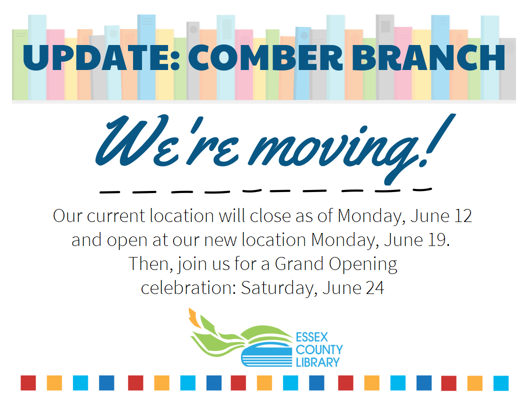 Comber Branch is moving just across the street to 6405 Main St., Comber!