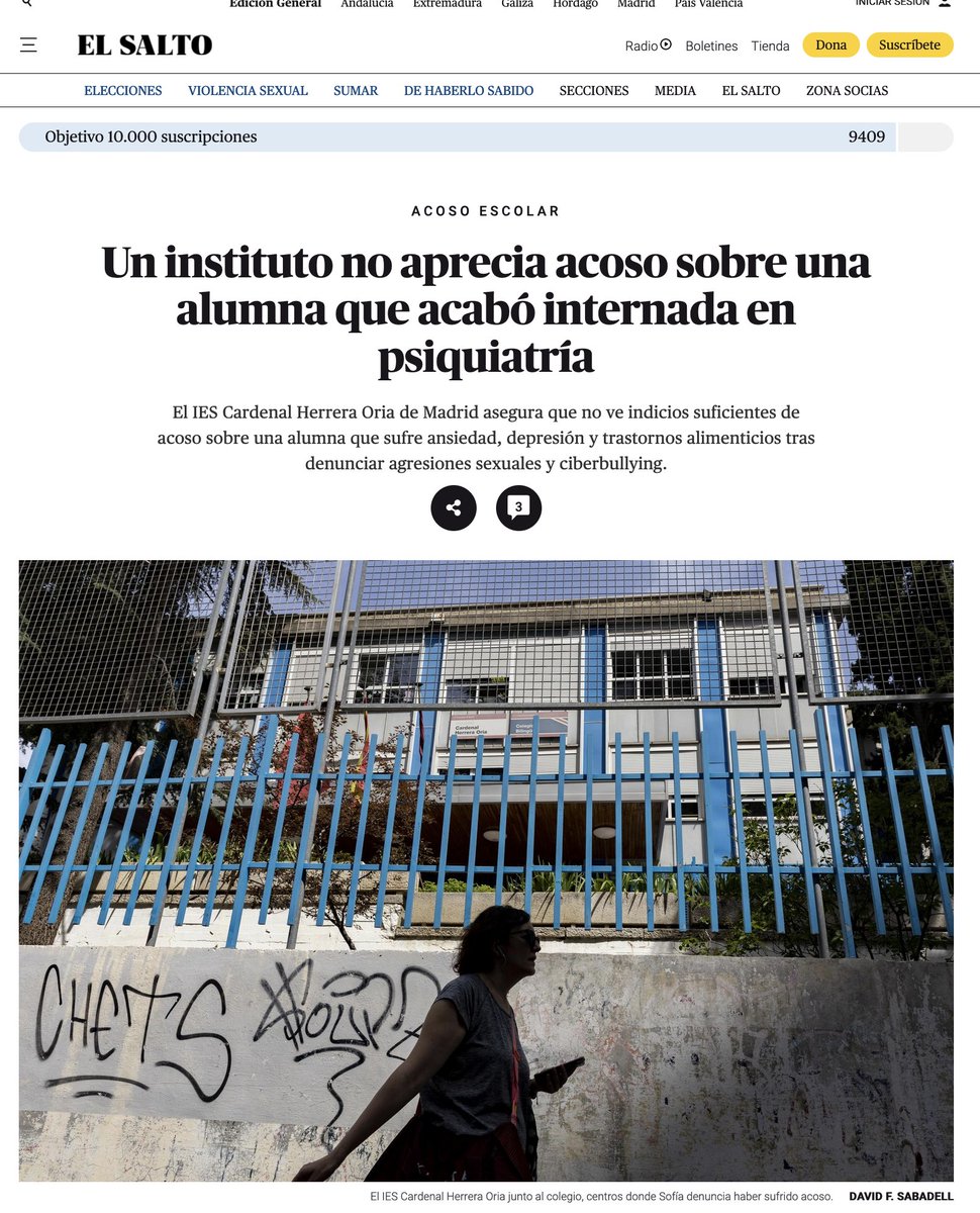 Hoy, maltratan a otra víctima.
La madre explica que un día vino su hija con un dibujo a casa en el que ponía  "puta cerda americana".  Ocurrió en el I.E.S. Cardenal Herrera Oria <a href="/IESCHerreraOria/">I.E.S. Cardenal Herrera Oria</a> de Madrid . Un compañero de clase pegaba, empujaba e  insultaba a su hija de seis