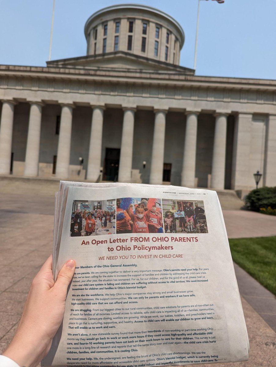 GroundworkOhio's tweet image. Spotted today at the Statehouse - a letter signed online by nearly 1,000 parents and published in @DispatchAlerts to ask policymakers to stand up for Ohio's children and families. See the full list and add your name here:

groundworkohio.org/parents