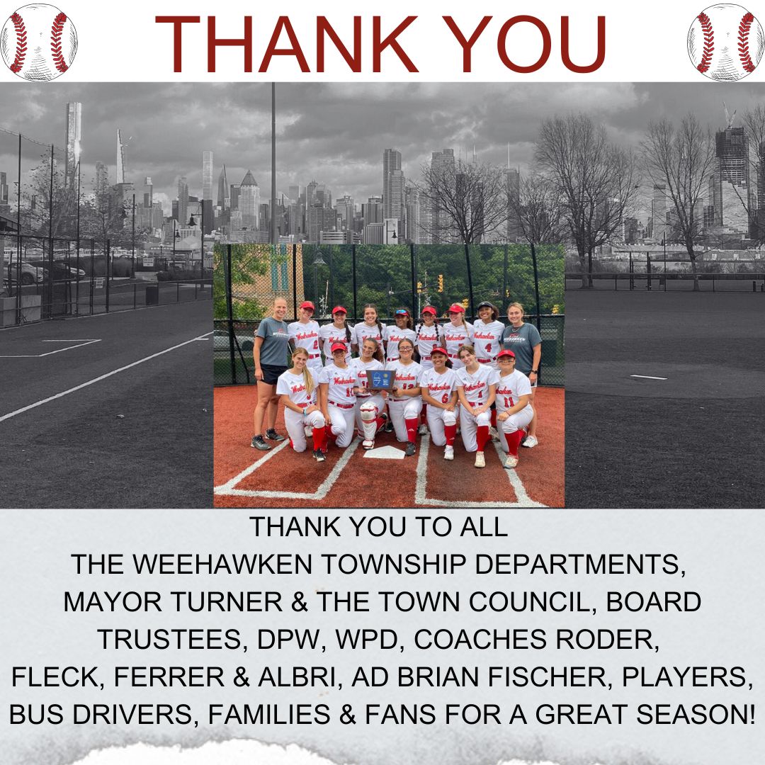 Thank you @weehawkennj depts, #MayorTurner, town council, DPW, board @gioahmad, @WHS__Volleyball, Fleck, @mr__ferrer & Albri, @WHSAthletics53, teachers, staff, bus drivers, parents, players & fans for this season! It takes a village, or better yet a #greatcommunity! #Weehawken