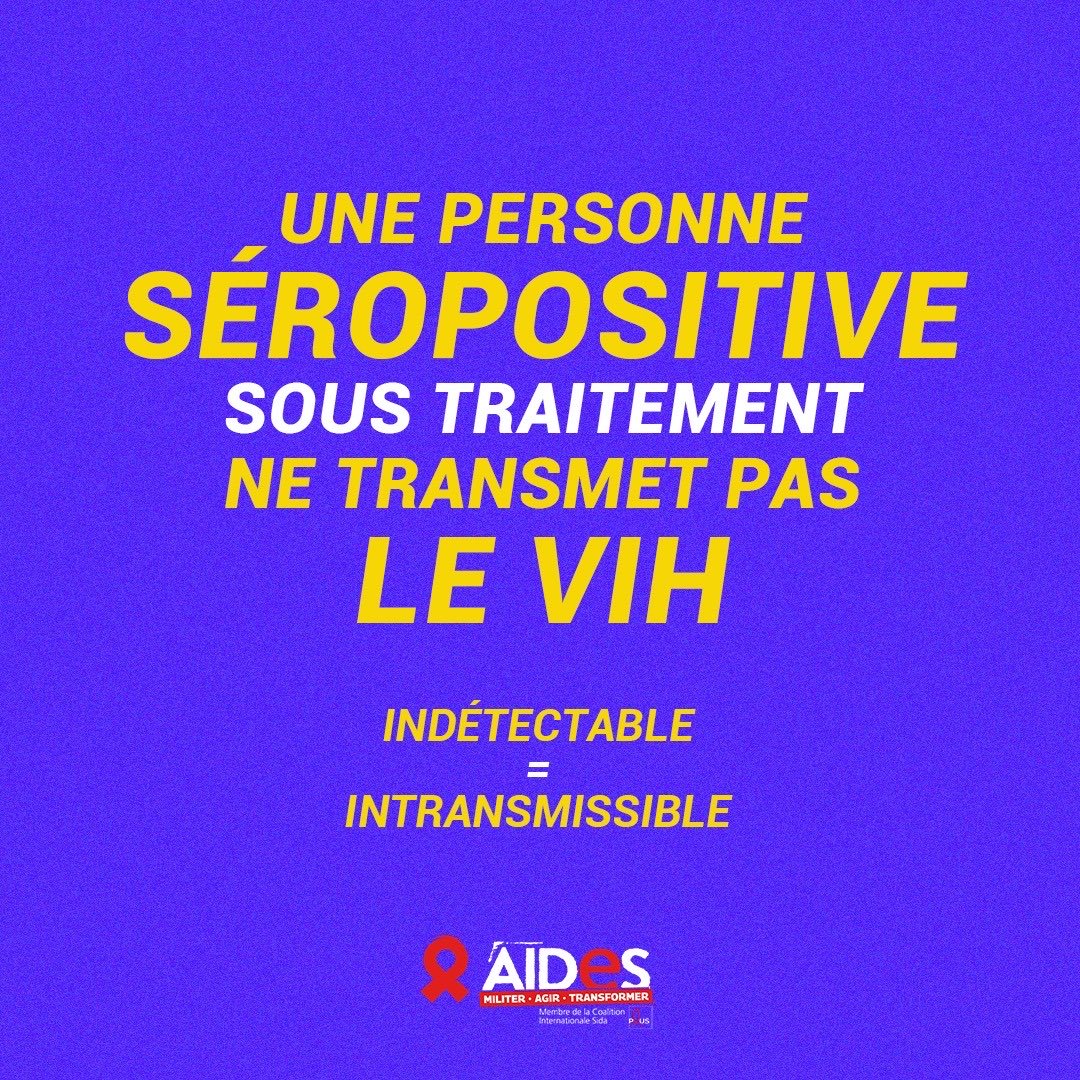 Du 5 au 9 juin, c'est la semaine de la #SantéSexuelle ! L'occasion de rappeler qu’une personne #séropositive sous traitement ne peut transmettre le #VIH, ce d'aucune façon ! Une réalité scientifique ignorée par 73% des personnes interrogées lors d’un sondage réalisé en 2021...