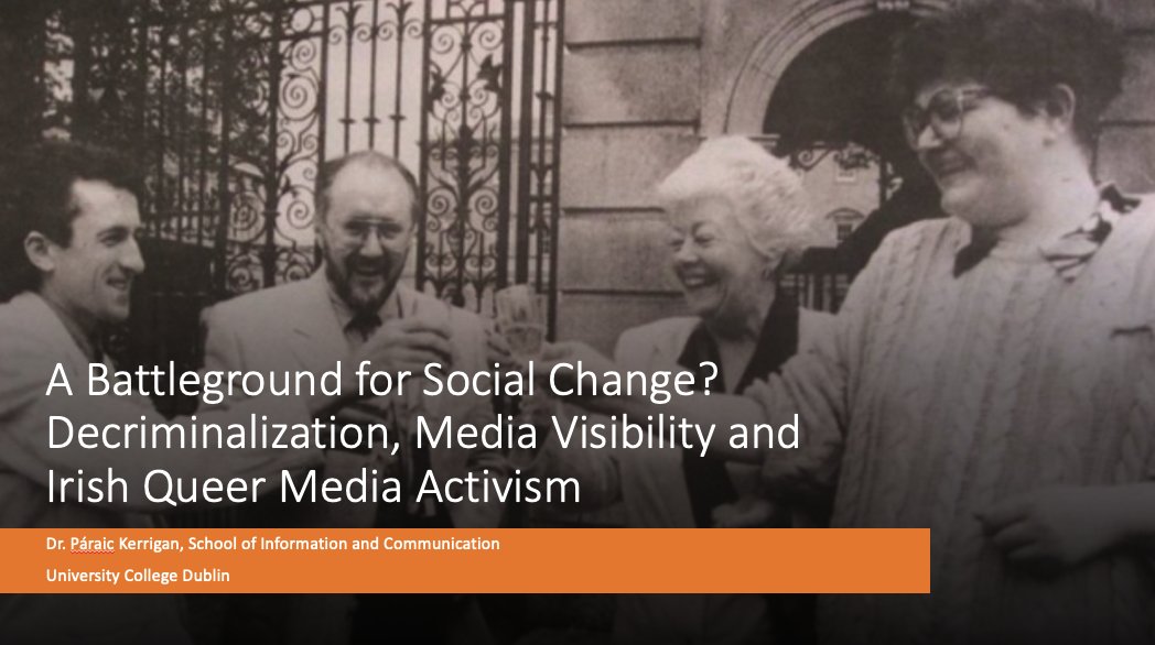 ParaicKerrigan's tweet photo. Very excited (and especially honoured) to join colleagues and activists for 'Decriminalization at 30' in TCD tomorrow. 

My paper below is one of many to commemorate a seismic shift in Irish LGBTQ lives.

The event is free, so register below at: https://t.co/MIag1wpHpa https://t.co/S8v9vpX43G