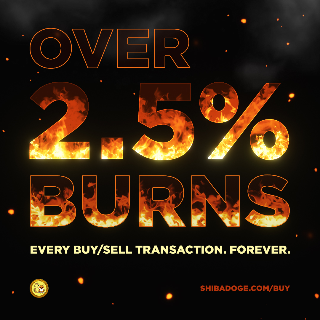 RealShibaDoge's tweet image. ShibaDoge is a #HYPERDEFLATIONARY token which #burns over 2.5% of every buy or sell #transaction. Forever 🔥🔥🔥

Missed #Shiba? Missed #Doge?
Don't Miss #ShibaDoge!