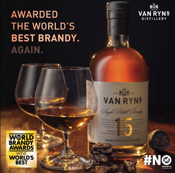 VAN RYN’S 15-YEAR OLD BRANDY NAMED WORLD’S BEST
Locally produced #VanRyns 15-year-old potstill brandy clinched <a href="/TheDrinksAwards/">World Drinks Awards</a> World’s Best Brandy 2023 in London, beating fierce competition from France, USA &amp;Australia among prominent producers.
<a href="/IOLNews/">IOLNews</a> tinyurl.com/5n6pjd3y