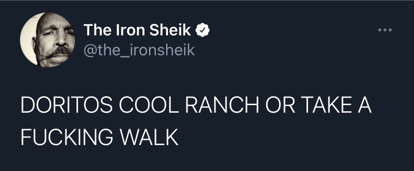 RaptorVerse6's tweet image. In honor of The Iron Shiek, some of my favorite banger tweets of his.