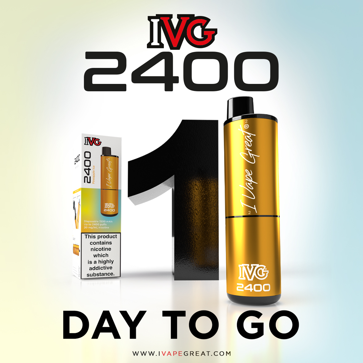 Tomorrow, IVG change the game.
Big Puffs, Big Savings and Total Convenience.

#ivapegreat #newproduct #comingsoon #IVG2400 #newrelease #vapeuk