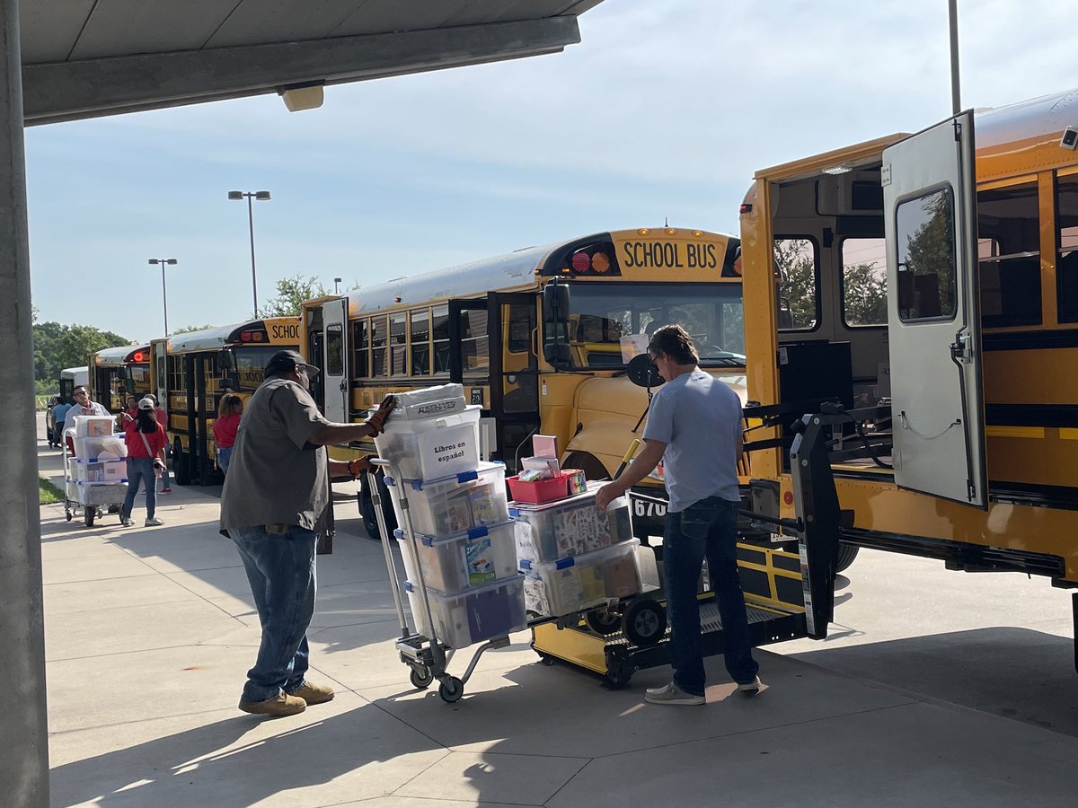 Summer is here, and the Book Buses are ready to roll. Books for all ages will be given to students to keep them reading during the break. #Read #DVProud