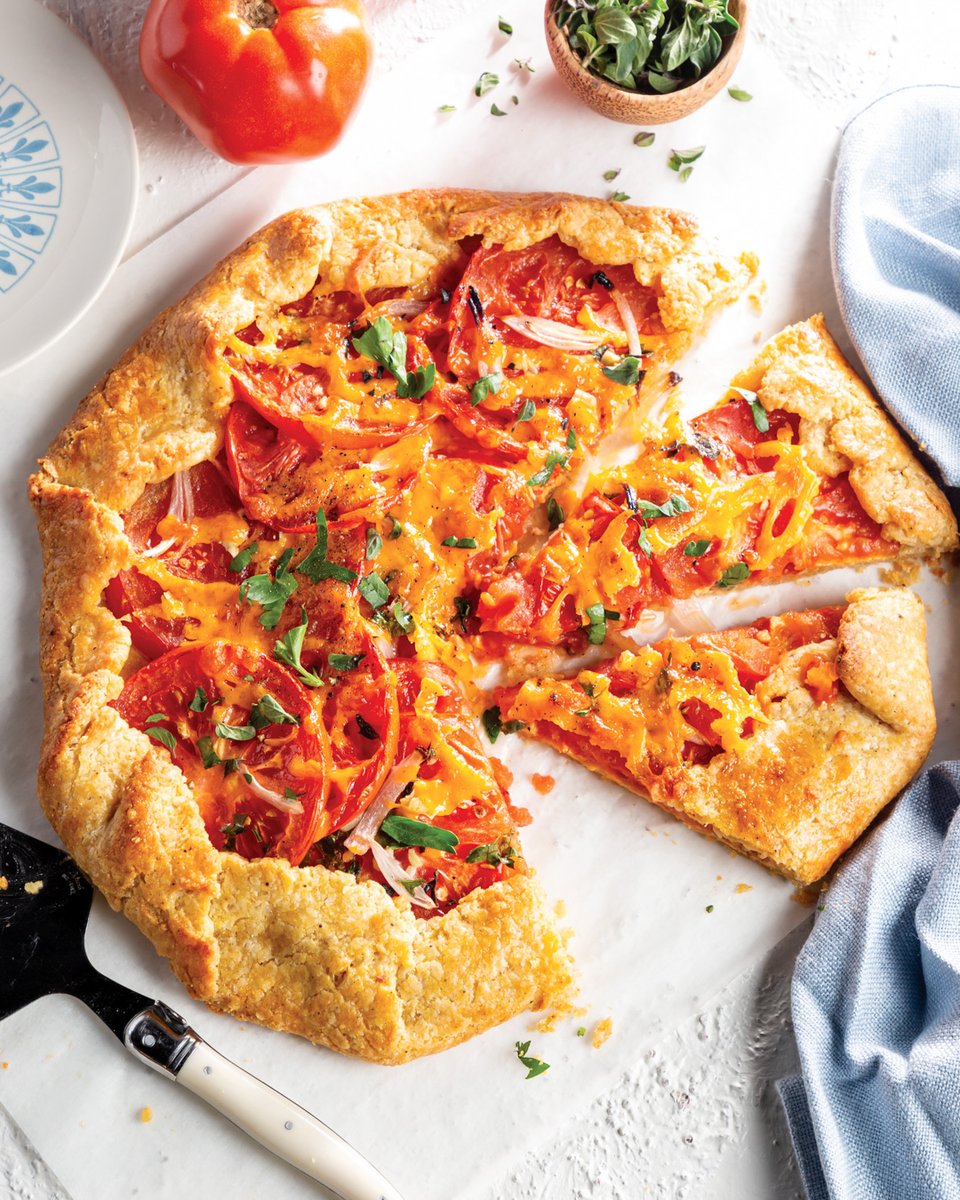 A colorful dish like this one is pleasing to our eyes and stomachs! bit.ly/3P079k1

#creoletomato #galette #rustic #tomato #easyrecipe #Louisianacookin