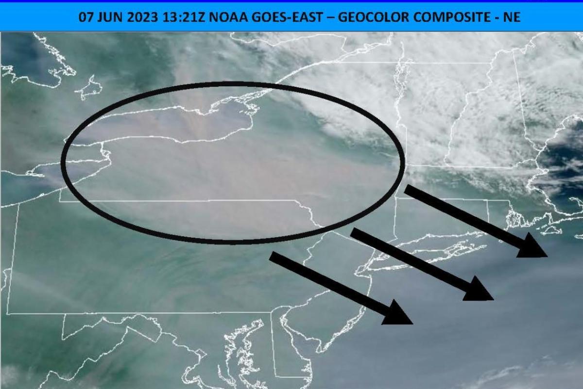 Air quality conditions are currently deemed “unhealthy” in Connecticut, now through Thursday, June 8. Take steps to protect yourself. conta.cc/3MS9tHb