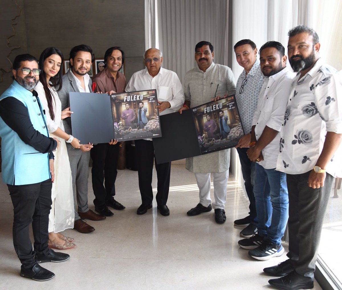 avkfilms's tweet photo. FULEKU Team gets the best wishes from Gujarat Chief Minister @Bhupendrapbjp 

FULEKU Movie by @avkfilms and @TSeries presents is all set to release on 9th June 2023 on this Friday. Visit your nearby theatres to enjoy the most dramatic Gujarati movie ever. 

#FULEKU #AVKFilms https://t.co/S8EQmqx2lZ