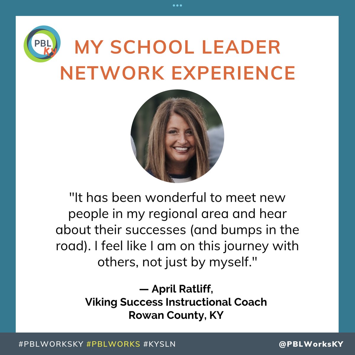 PBLWorks Kentucky (@pblworksky) on Twitter photo Leading change isn't always easy. Leading change with a network of committed #SchoolLeaders makes all the difference!
Read <a href="/AprilRatliff14/">April Ratliff</a>โs reflection on her KY PBL SLN experience.
#KYdoesPBL #PBLWorks Leading change isn't always easy. Leading change with a network of committed #SchoolLeaders makes all the difference!
Read <a href="/AprilRatliff14/">April Ratliff</a>โs reflection on her KY PBL SLN experience.
#KYdoesPBL #PBLWorks