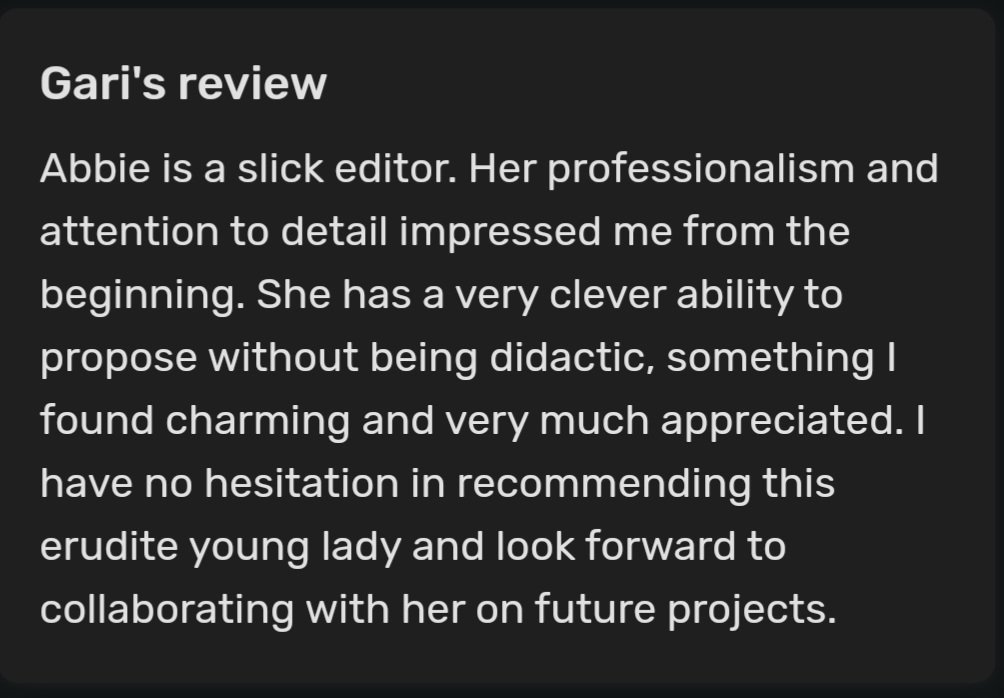 Today started with this lovely review from one of my clients 😊

Also very pleased to be called young! 

#FreelanceEditor #OneEditorAndHerCorgi