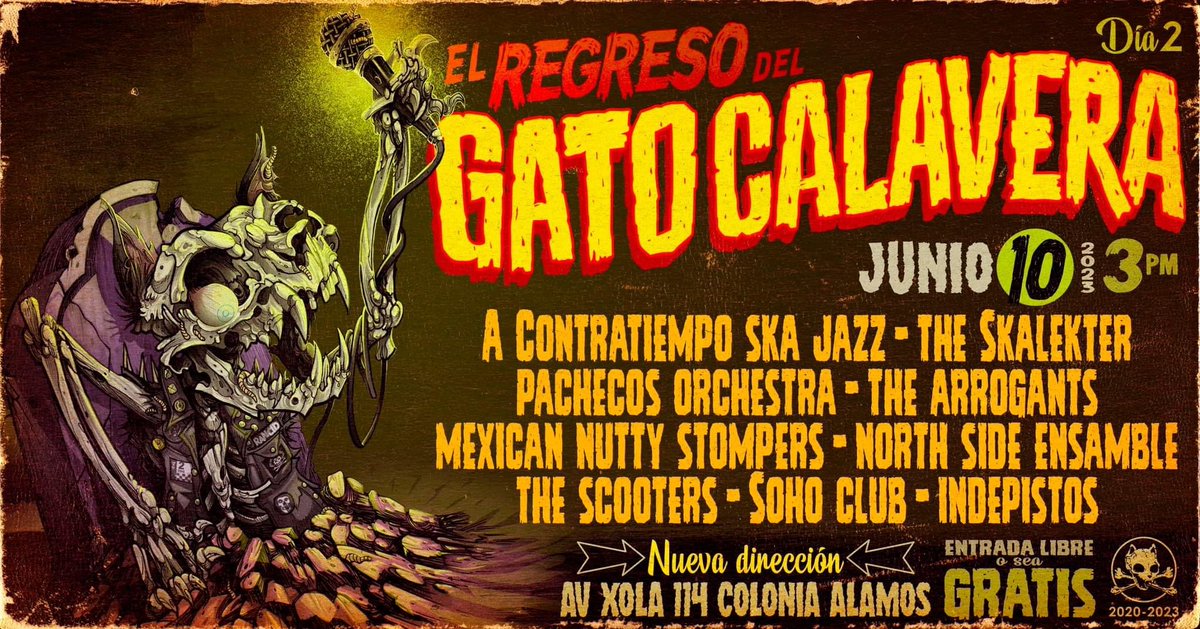 BBeat105's tweet photo. 10 junio
- #GoreGrindChapterII en #Toluca, #Marraneitors, #GoreAndCarnage, #OxidisedRazor, #Douchebagz, #SeveralCocks
- 2o día de @GatoCalavera, con sonidos más del #Ska.
- En #LaMezcalli, #HellfireProductions presenta a #AshNazgBúrz, #BlackBlasphemy, #Tumultum y #Night https://t.co/sjc8nzcVAn