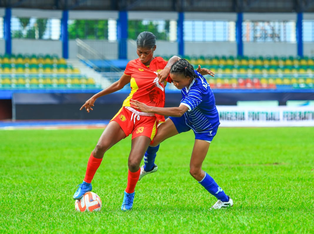 TheNWFL's tweet photo. PHOTOS: HT! in Asaba 📍
Confluence Queens 0-0 Edo Queens
Cagey and tasty opening half as Confluence aim to avoid a back-to-back defeat, while Edo eye a winning start
📲 𝗗𝗶𝗿𝗲𝗰𝘁 Link ⤵️
https://t.co/J0H98KOVfw…
#NWFL23| #CONEDO #NWFLPremiershipSuper6 https://t.co/EkL6whOBFu