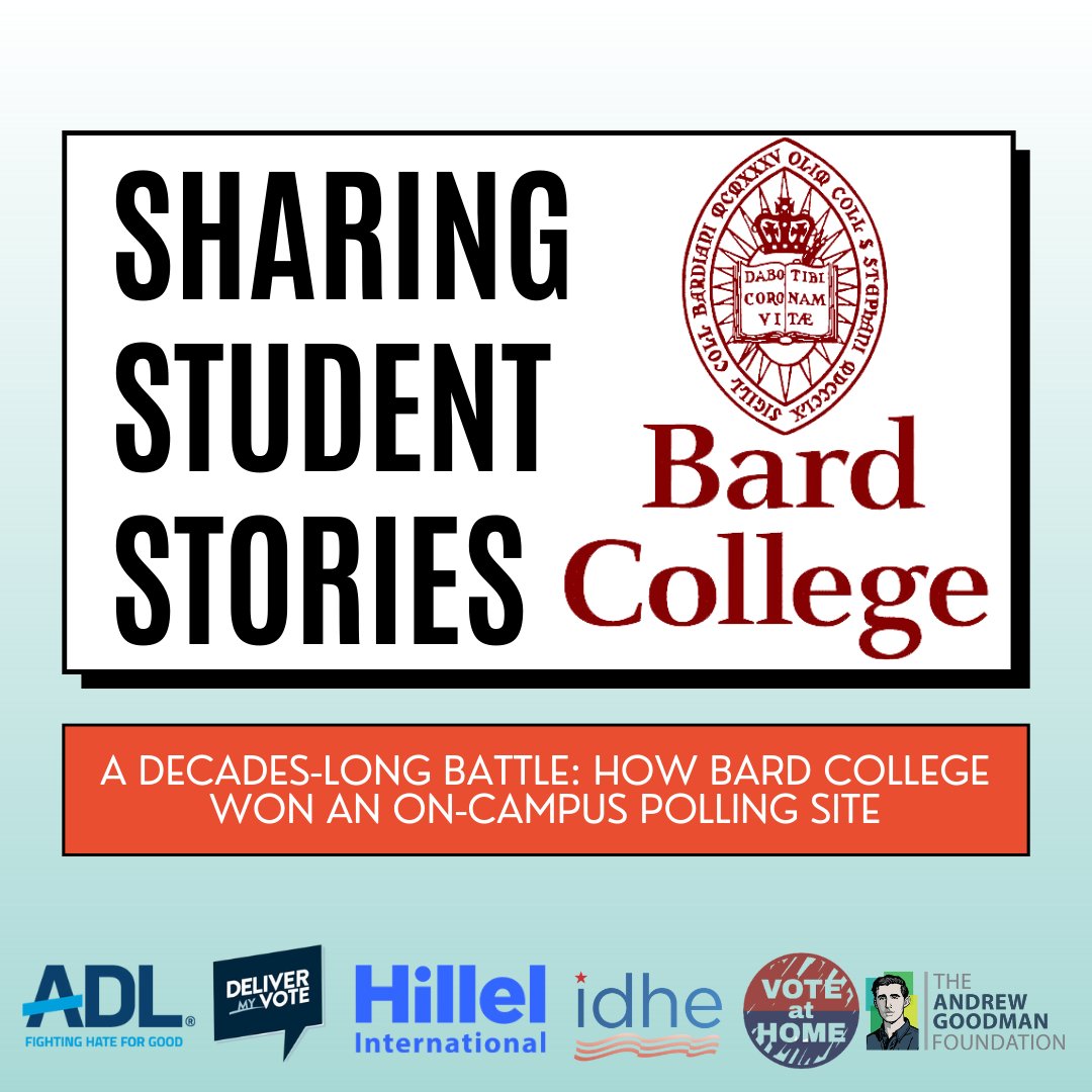 Check out how the Andrew Goodman Campus Team at @BardCollege fought and won a decades-long battle to secure a safe and accessible polling location on campus. @bardcce Read the full story by clicking the link: andrewgoodman.org/student-storie…