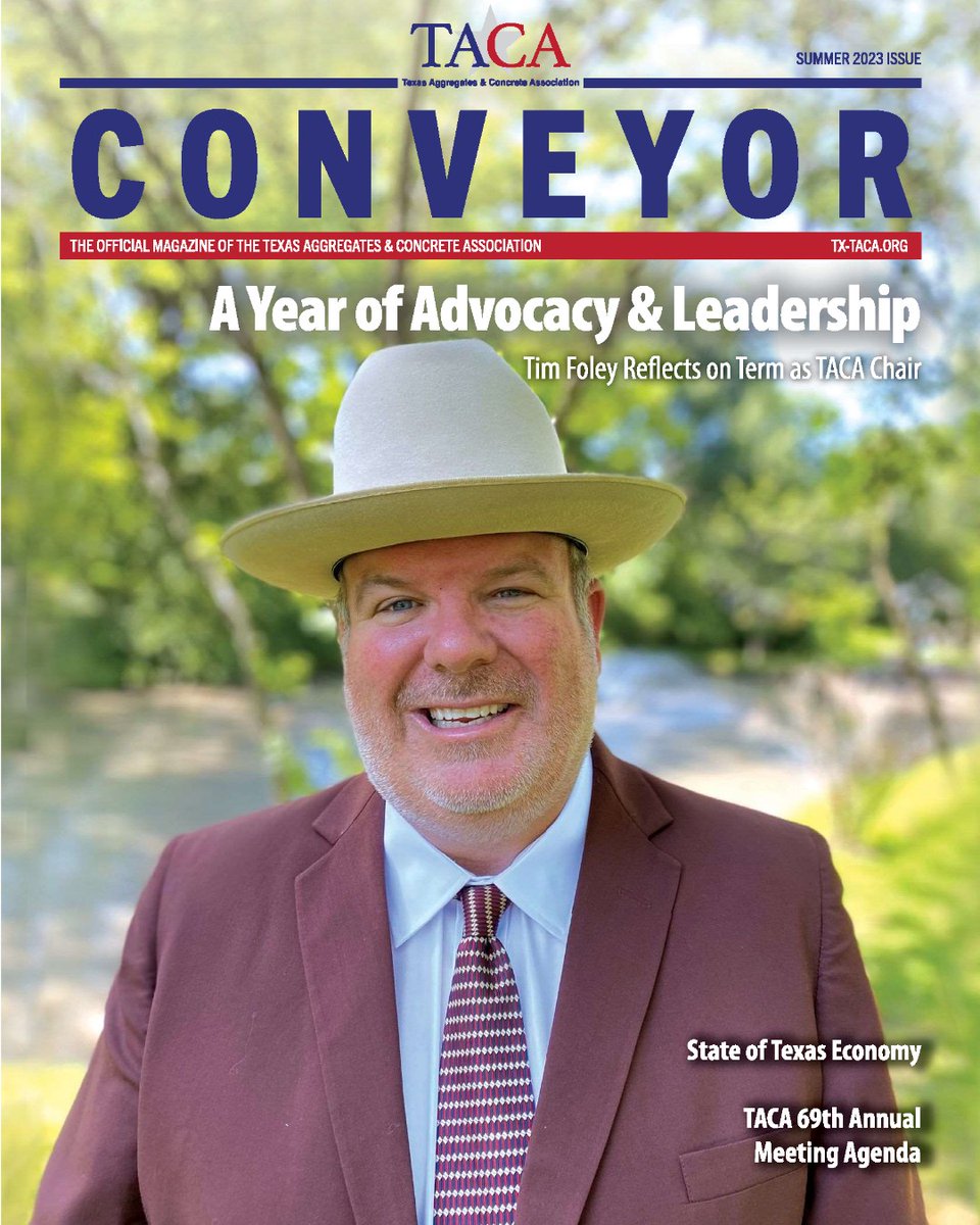 TexasTACA's tweet image. The Summer 2023 issue of TACA Conveyor is now available just in time for the 69th Annual Meeting! We’ve got the agenda as well as a look back on 2022-23 from our Chair Tim Foley.

Read more at ow.ly/Oson50OFQoL

#TACAM69 #summerissue #TACAConveyor #magazine