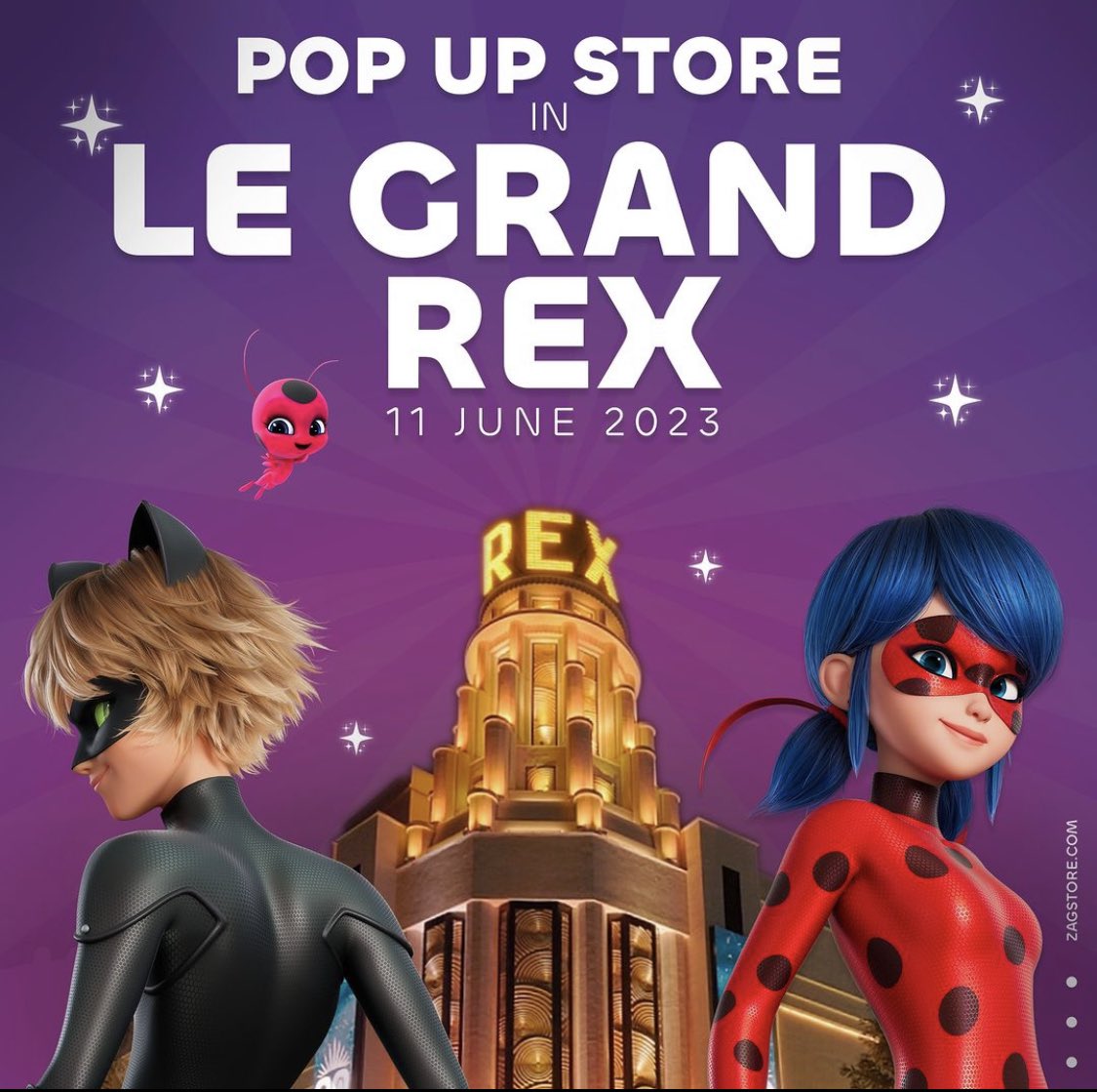 ladybugfrance's tweet image. 🐞🇫🇷 - #Inedit | Un "ZAG Store" sera ouvert au Grand Rex pour l’avant-première du film Miraculous, le 11 juin!

Il semblerait qu’il ne sera présent que pour une durée d’un jour avant de disparaître 🤯