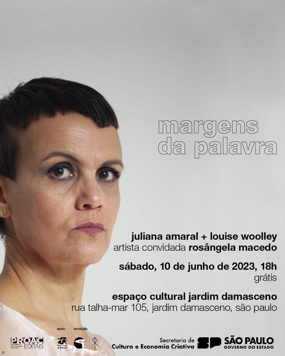 circusproducao's tweet photo. Sábado tem Juliana Amaral com 'Margens da palavra' no Espaço Cultural Jardim Damasceno às 18h, gratuito!
.
#shows #Musica #apresentação #circusproducoesoficial #jardimdamasceno #espaçocultural #proaceditais #proac https://t.co/ORvNjdnN4a