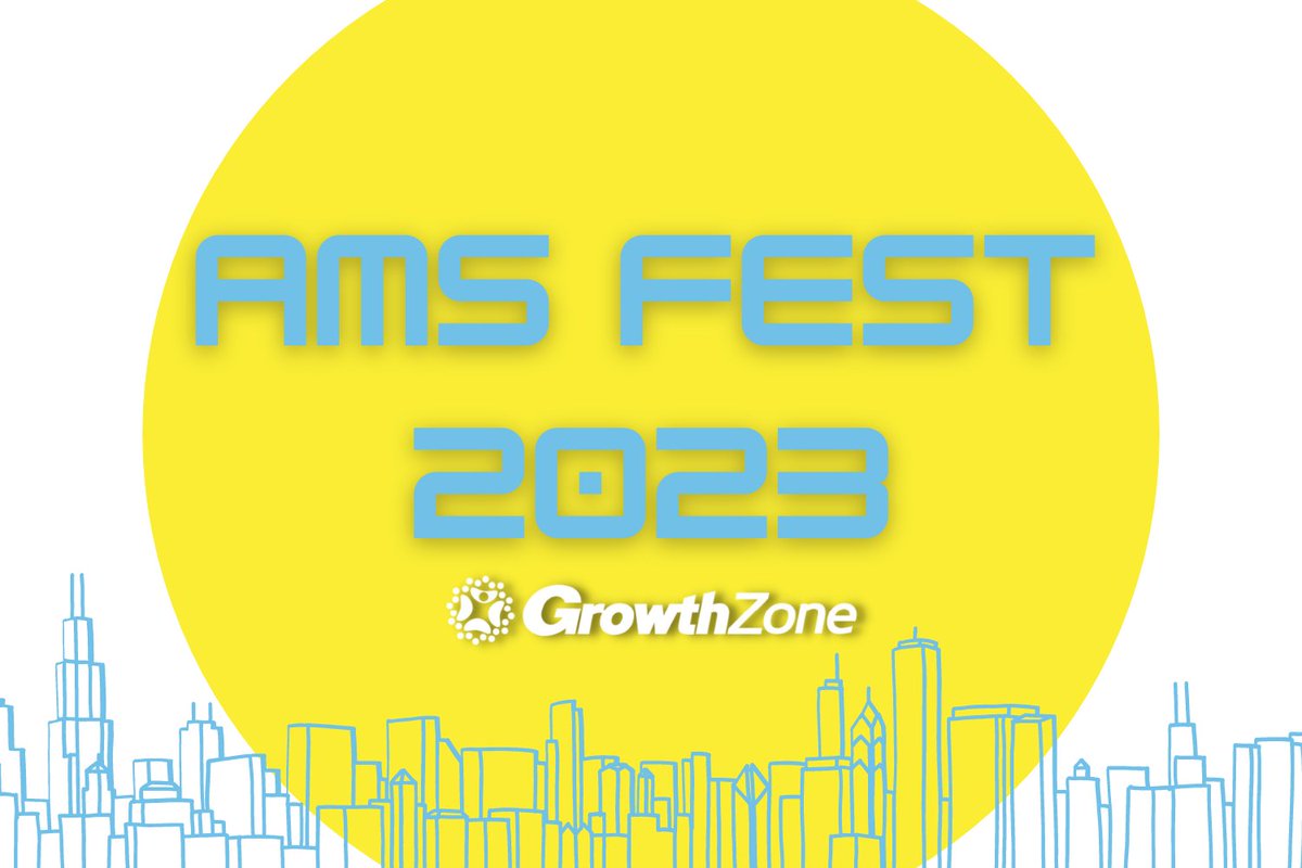 GrowthZone is traveling to Chicago for the 2023 @TRENDStweets AMS Fest! #AMSFest #AssociationTrends #SmarterAssociationSoftware #GrowthZoneAMS #GrowthZone