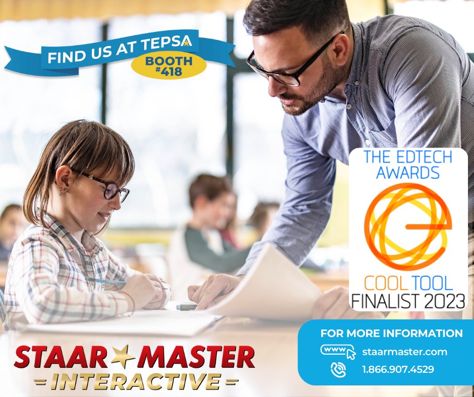 STAARMASTER's tweet image. Make the impact you want in your school with STAAR MASTER® Interactive and our award-winning tutoring services. Confidence is the catalyst! 

@tepsatalk

#acceleratedlearning #TEKSmastery