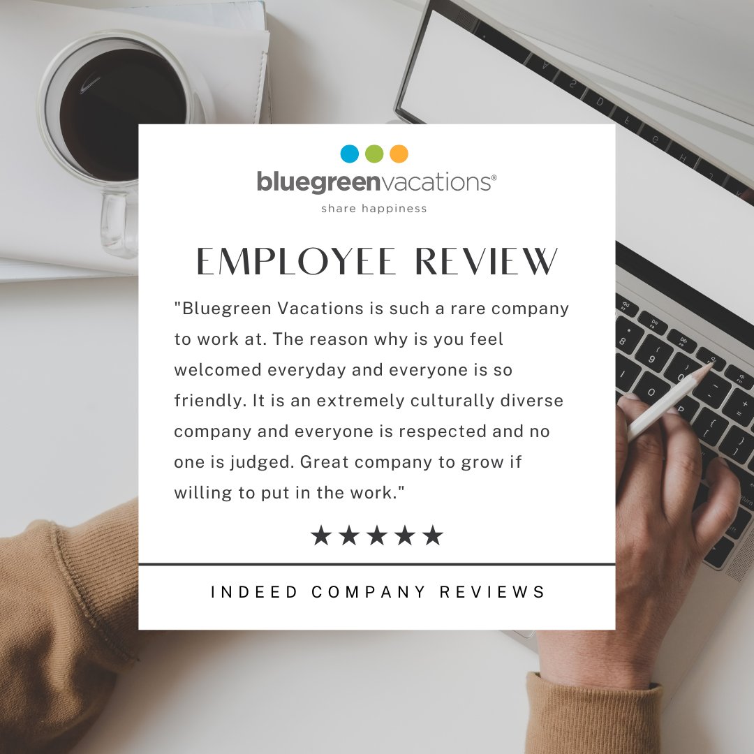 We love seeing happy employee reviews on #Indeed! 

How our team members feel is important to us, and we appreciate all of the feedback we receive in order to continually improve. Check out this review from one of our Vegas associates! 

#BluegreenVacations #ShareHappinessHere