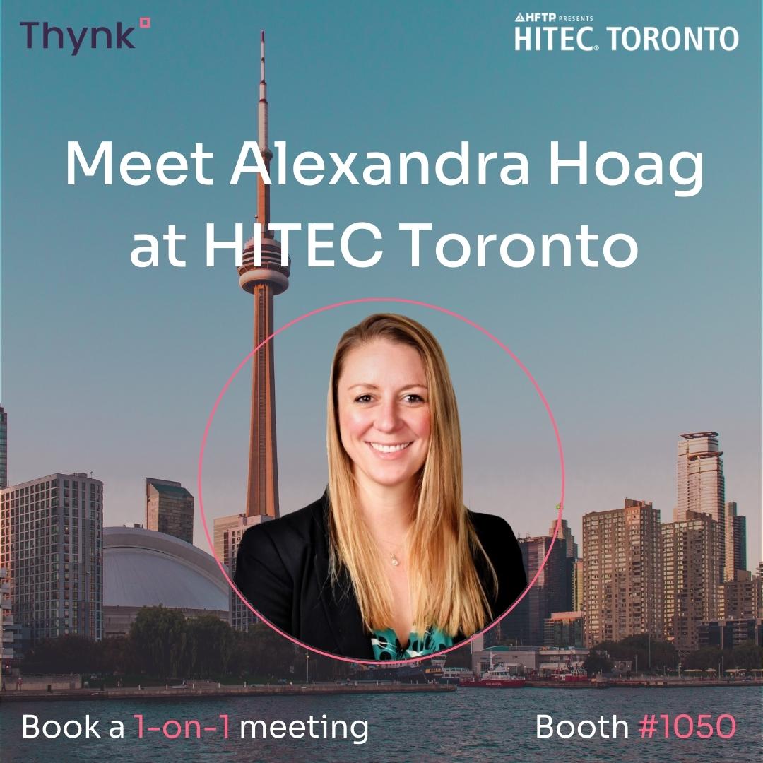 ThynkC's tweet photo. #HITECToronto 2023 is 3 weeks away. In the meantime, while you prepare for a fantastic event, book your one-on-one meeting with Thynk's Head of Sales, U.S. Alexandra Haog. Discover how Thynk's next-generation #hotelCRM can help your hotels and venues.

https://t.co/qjj3rspUHQ. https://t.co/9utUlqBjou