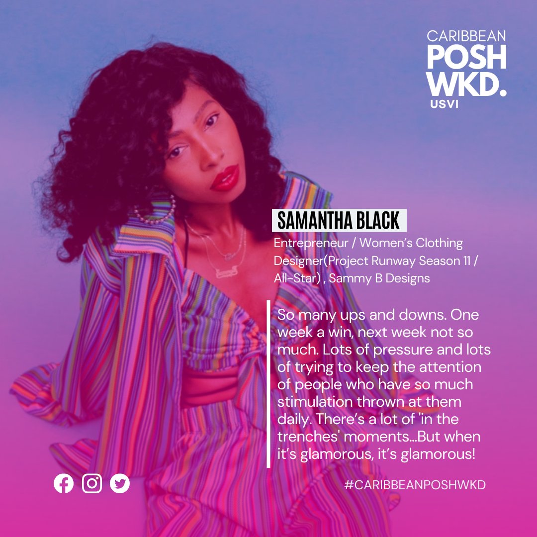 Meet designer Samantha Black and shop her collection at #caribbeanposhwkd
June 16-19 2023 in St.Thomas USVI 

Grab your tickets today! caribbeanposh.com/posh-weekend/

#caribbeanposh #visitusvi #visitstthomas #naturallyinrhythem #poshgirl #powerbrunch #caribbeanwomen #poshandpowerful