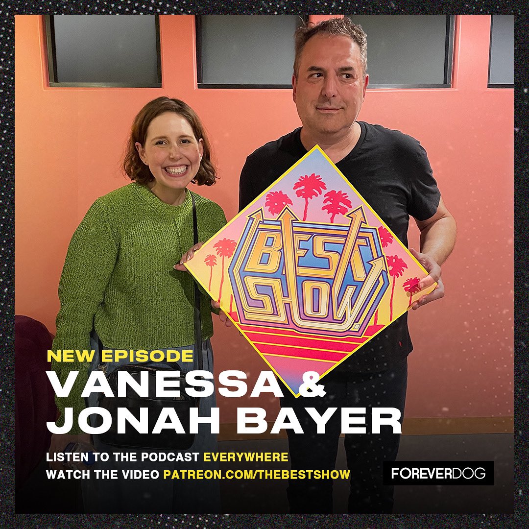 NEW EPISODE! @vanessabayer and @jonahmbayer join @scharpling to rank sibling duos, reveal the origins of Jacob the Bar Mitzvah Boy, and have a serious talk about AI

LISTEN TO THE PODCAST
linktr.ee/bestshow4life

WATCH THE VIDEO ON PATREON
patreon.com/TheBestShow