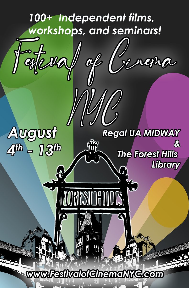 FestofCinemaNYC's tweet image. Introducing our the official 2023 Festival of Cinema NYC poster! Festival of Cinema NYC returns to Forest Hills this summer from August 4th - 13th. Tickets on sale starting July 5th. mailchi.mp/festivalofcine…