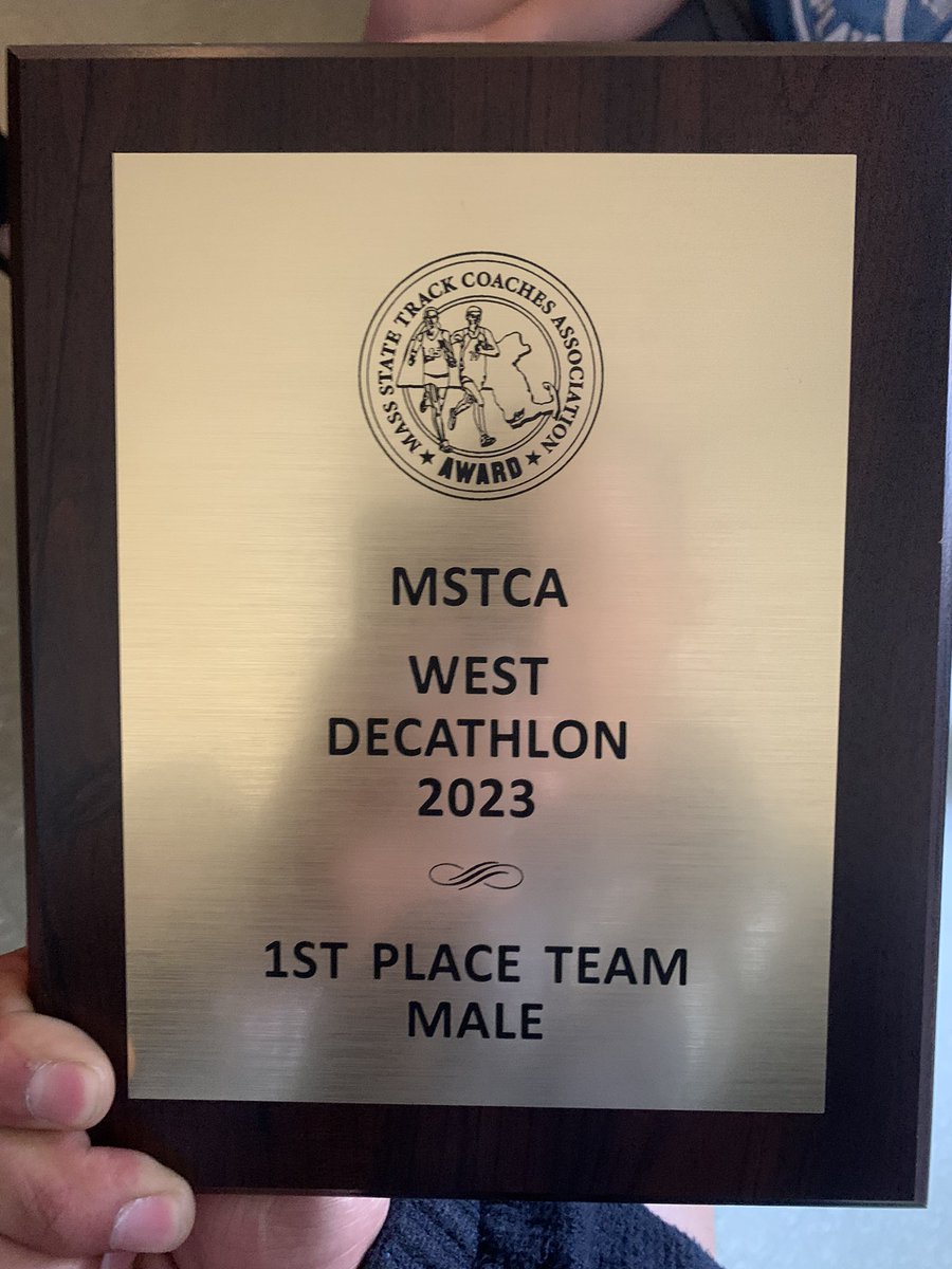 My teammates and I won the Western Mass decathlon. I am so proud of my teammates and I we are accomplishing so much with no track facility. The hard work is really paying off.🙏🏾