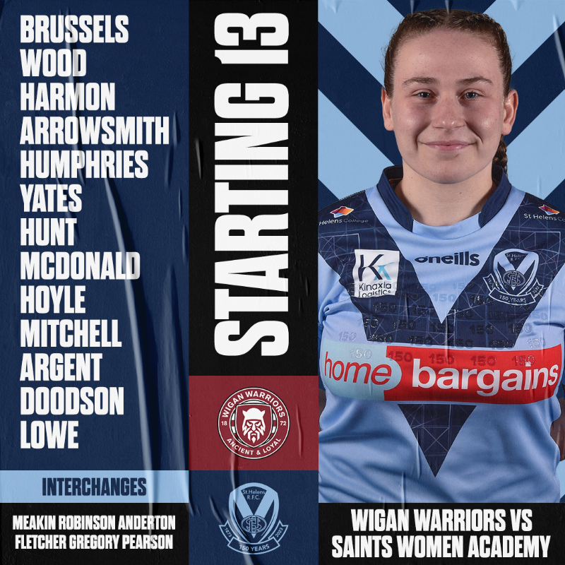 saints1890women's tweet photo. 🔵 𝐀𝐂𝐀𝐃𝐄𝐌𝐘 𝐓𝐄𝐀𝐌 𝐍𝐄𝐖𝐒! 🔵

The first derby of the week gets underway tonight as our young Saints travel to face @WiganWarriorsRL, kick off is at 6:30pm. Lets go, girls! 👊

#COYS | #HistoryInTheMaking https://t.co/0MJyx6QVFA