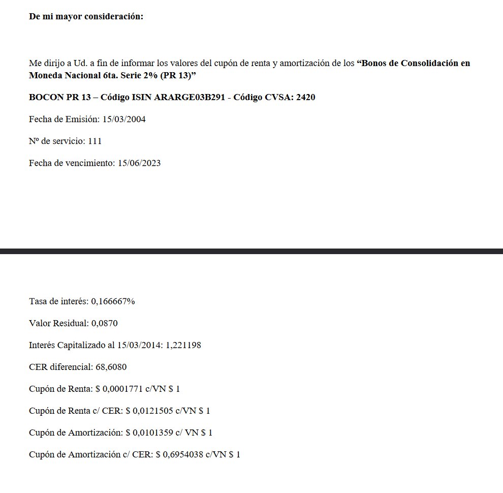 Sickboy_Galpon's tweet photo. #PR13 Aviso de pago - Bonos de Consolidación en Moneda Nacional 6ta. Serie 2% https://t.co/JPfVcqSwZZ