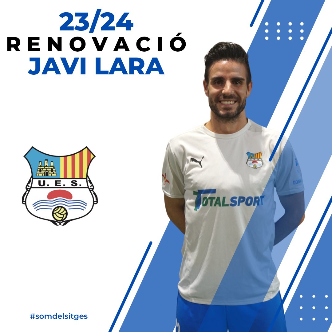 El @Javi_Lara_87 també dona el si i seguirà un any més amb nosaltres 🤝🏼

Continuarà portant el timó de l’equip a Aiguadolç.
Seguirem disfrutant del teu futbol! 🤍💙

#somdelsitges